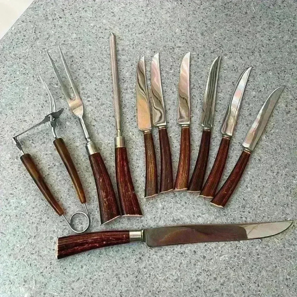 Westall Richardson Vintage Stainless steel Steak knives, see assorted total 10pc - Picture 2 of 8